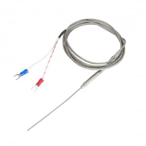 J Type 90mm x 1.5mm Temperature Controller Earth Thermocouple Probe 2M