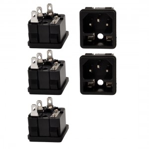 5 Pcs Fuse Holder IEC 320 C14 Inlet AC Power Entry Socket 10A 250V
