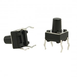 100pcs 6 x 6mm x 8mm Momentary Tactile Push Button Switch 4 Pin DIP Through Hole