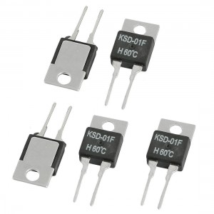 5 Pcs 60 Celsius NO Normal Open Temperature Switch Thermostat KSD-01F H60C