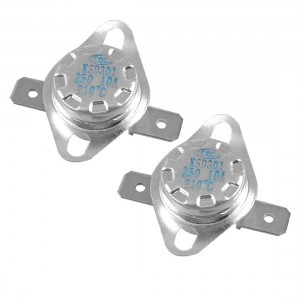 2 Pcs 210 Celsius Normal Closed Ceramic Thermostat KSD301