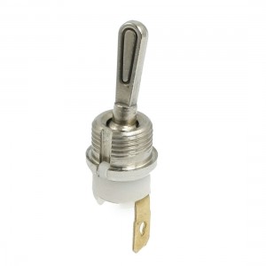 SPST 2 Positions On/Off Silver Tone Metal Toggle Switch for Motors Cars
