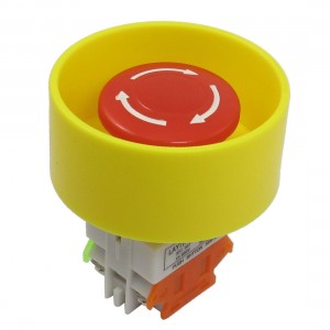 AC 660V 10A DPST Red Emergency Stop Latching Push Button Switch 1NO 1NC 22mm