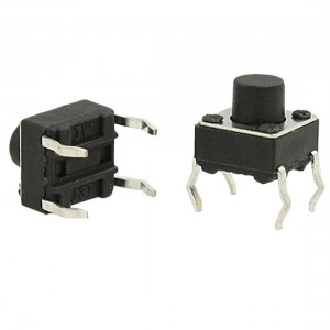 100 Pcs 6x6x6mm Momentary Tactile Tact Push Button Switch 4 Pin DIP Through Hole