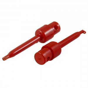 2.2" Long Meter Multimeter Lead Wire Testing Hooks Clip Red 2 Pcs