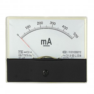 44C2 DC 0-500mA Current Power Panel Meter Analog Ammeter