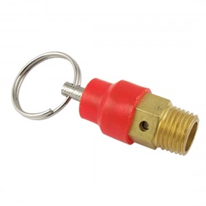 1/4" PT Male Thread Red Hat Pressure Relief Valve w Ring