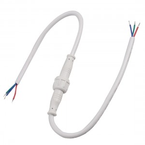 LED Light Strips Male Female 3 Pin Waterproof Cable White
