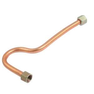 Air Compressor Replacement Copper Tone Exhaust Tube w 12mm Dia Hex Nut