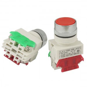 2 Pcs x AC 660V 10A Red Sign Momentary Push Button Switch 22mm DPST 1 NO 1 NC