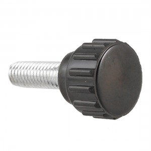 Metal 5mm Diameter 15mm Length Male Thread Knurled Knob
