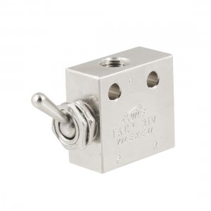 TAC2-31V 2 Position 3 Way Air Pneumatic Knob Control ON OFF Toggle Valve