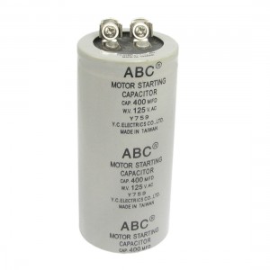Motor Start up Capacitor Gray 400uF AC 125V for Washing Machine