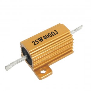 Gold Tone Wirewound Aluminum Housed Resistors 25W 5% 400 Ohm