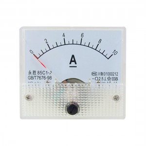 85C1 DC 0-10A Rectangle Analog Panel Ammeter Gauge