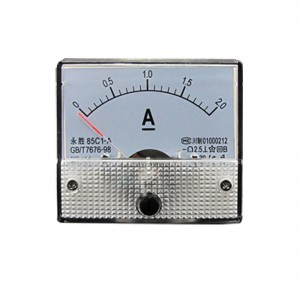 Analogue Direct Current 0-2A Ampere Ammeter White