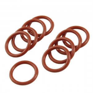 10 Pcs 22mm OD 2.5mm Thickness Red Silicone O Ring Oil Seals
