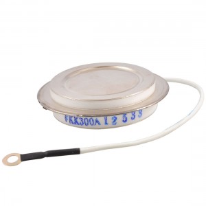 1.6KV 300A KK Silver Tone Round Metal Shell Disc Type Thyristor SCR