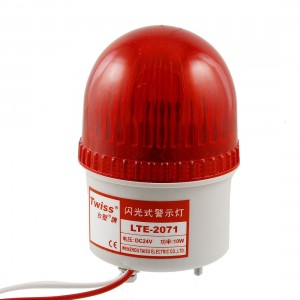 Red Flashing Light Industrial Signal Tower Warning Lamp DC 24V