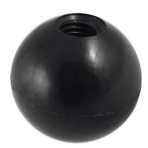Black Plastic 10mm Threaded 40mm Diameter Ball Knob