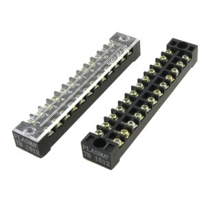 5 Pcs Dual Row 12 Position Barrier Screw Terminal Strip 600V 15A