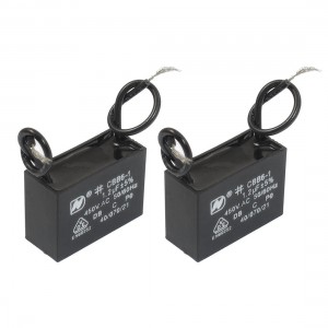 2 Pcs CBB6-1 AC 450V 1.2uF Air Conditioner Electric Fan Running Capacitor
