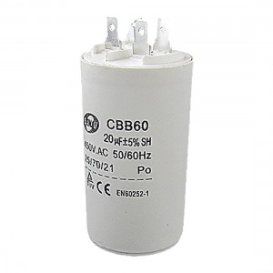 Washing Machine CBB60 20uF AC450V Motor Run Capacitor