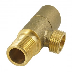 PT 1/2" Thread Quarter Turn 2-Way Brass Tone Angle Stop Valve