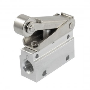 MOV-02 1/8" 2 Position 3 Way Roller Lever Mechanical Valve