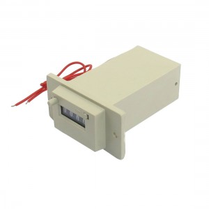 AC 110V CSK4-YKW 4 Digits 2 Red Wired Electronmagnetic Counter Gray