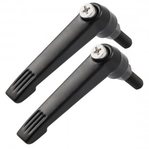 6mm Dia 16mm Length Thread Metal Machine Adjustable Handles 2 Pcs