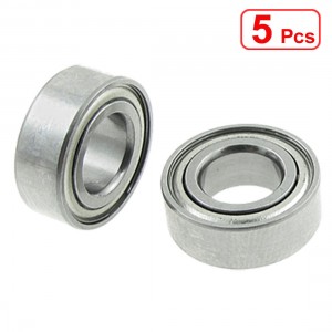 5 Pcs 7 x 14 x 5mm Miniature Deep Groove Radial Ball Bearings MR1470Z