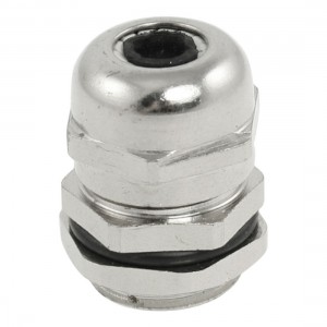 Silver Tone PG9 Waterproof 4-8mm Cable Gland Connector
