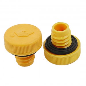 Male Thread Plastic Air Compressor Oil Plug Ylw Orange