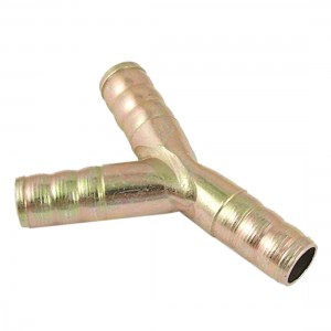 Gas Fuel Metal Y Shape 10mm Tail Hose Jointer Connector
