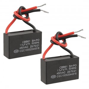 2 x CBB61 1.5uF Polypropylene Film Motor Run Capacitor
