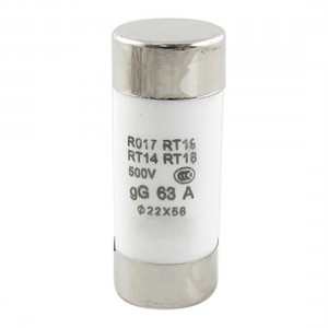 RO17 22mm x 58mm 500V 63A Cylindrical Caps Fuse Link