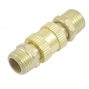 Gold Tone Male to Male Thread Manual Hand Slide Valve 1/4"PT Mrayu