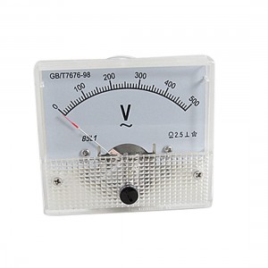 AC 0-500V Rectangle 85L1 Analog Panel Voltage Gauge
