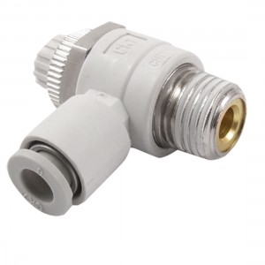 6mm One Touch Fitting 13mm Thread Pneumatic Speed Flow Controller Air Valve