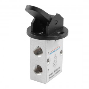 Plastic Knob Control 2 Position 3 Way PT 1/8" Pneumatic Mechanical Valve