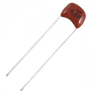 10 x 500V 68pF 5% Epoxy Coated Dipped Mica Capacitors