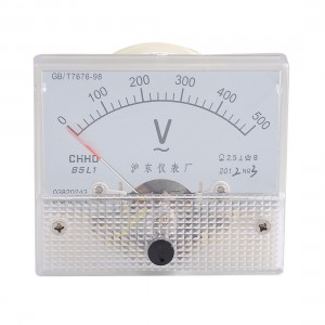 Screw Mounted Plastic Shell AC 0-500V Analog Pointer Voltmeter Panel
