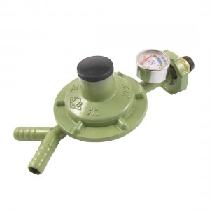 21mm Male Thread Single Gauge Double Mouth LP Gas Pressure Regulator