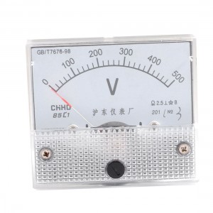 Plastic Housing DC 0-500V Scale Range Analog Voltage Panel Meter