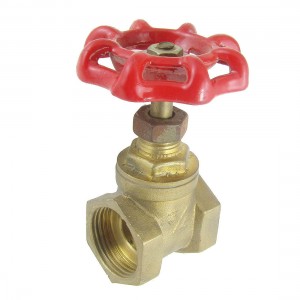 24/25" Diameter Thread Dual Entrance Red Cap Water Control Brass Valve