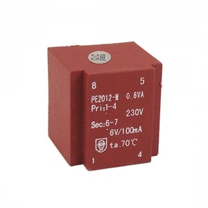 Single-way Output Encapsulated Transformer PE2012-M Red