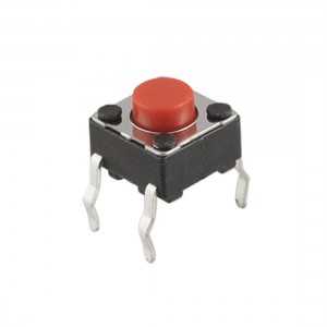 10Pcs Red Round Push Button Momentary Tact Switch 4 Pin Terminals 6x6x5mm