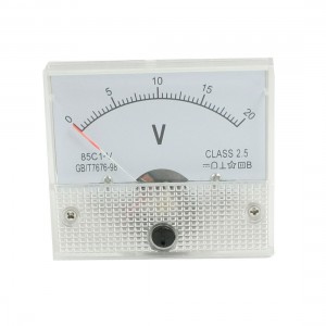 DC 0-20V Voltmeter Class 2.5 Accurancy Analog Voltage Panel Meter