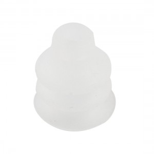Model HM-20 Bellows Silicone Vacuum Suction Cup Clear White